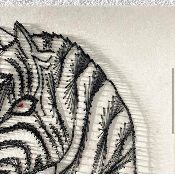 Vintage Handmade Zebra  String Art Wall Art - Picture 5 of 16